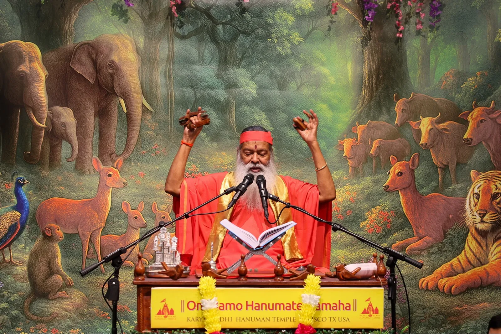 Sri Swamiji delivering a discourse